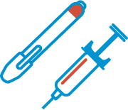 pen and syringe icons